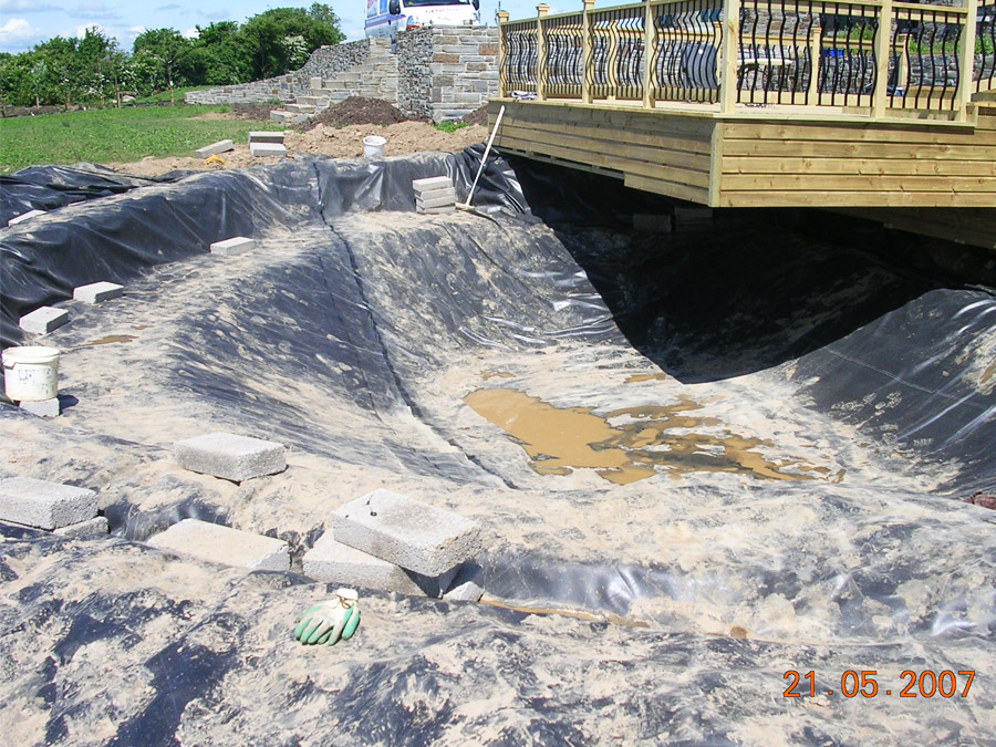 how to build pond liners